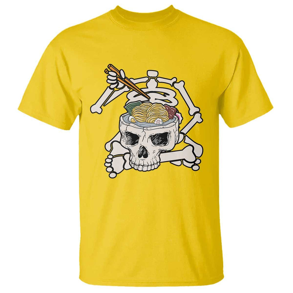 Food Lover T Shirt Skeleton Eating Ramen Japanese Noodle TS09 Daisy Print Your Wear