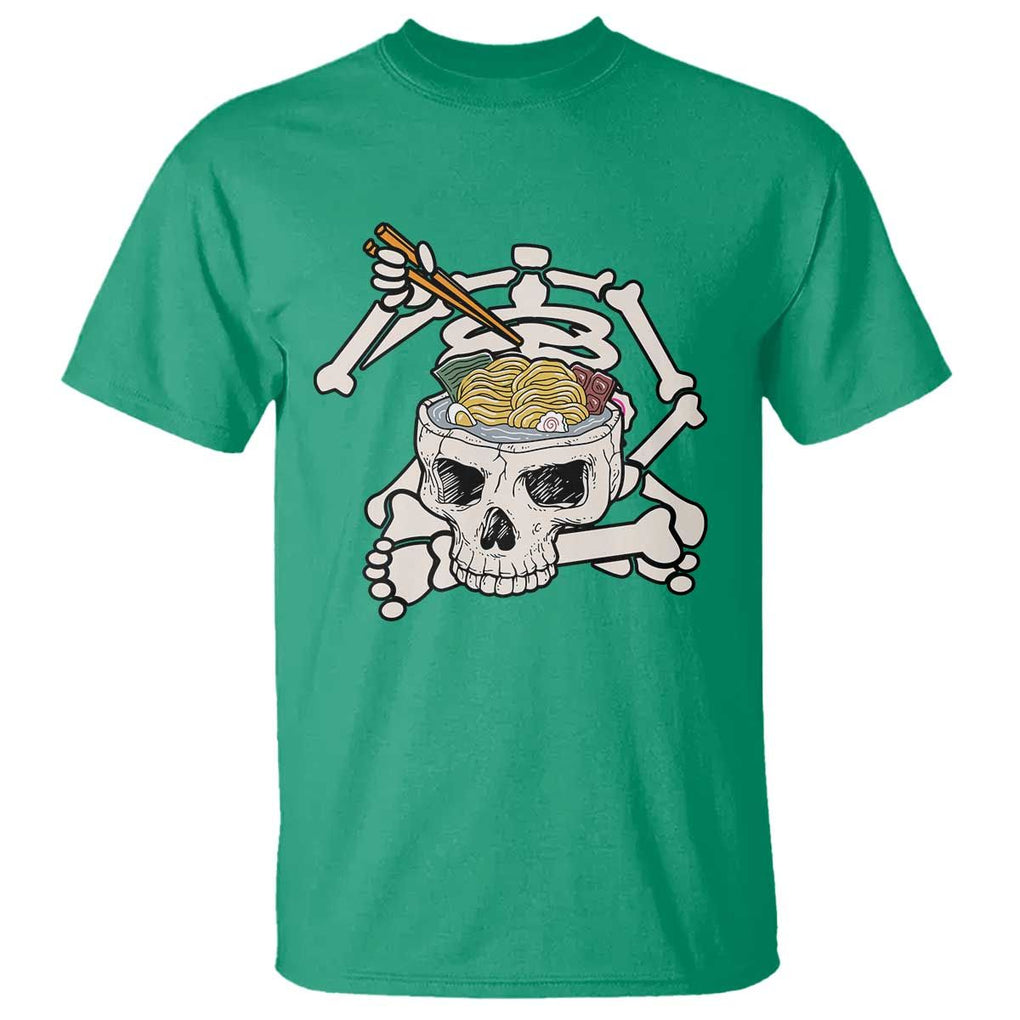 Food Lover T Shirt Skeleton Eating Ramen Japanese Noodle TS09 Irish Green Print Your Wear