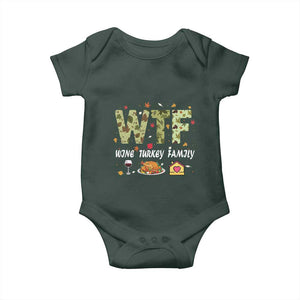 Thanksgiving Baby Onesie W T F Wine Turkey Family Funny Dinner Fall TS09 Print Your Wear