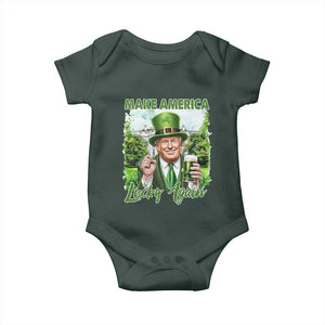 Funny Trump St. Patrick's Day Baby Onesie Make America Lucky Again TS09 Print Your Wear