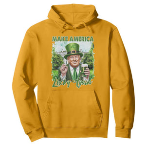 Funny Trump St. Patrick's Day Hoodie Make America Lucky Again TS09 Gold Print Your Wear