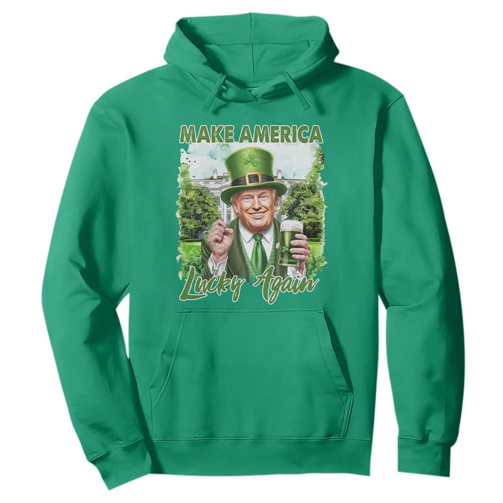 Funny Trump St. Patrick's Day Hoodie Make America Lucky Again TS09 Irish Green Print Your Wear