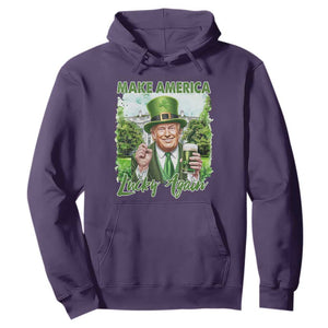 Funny Trump St. Patrick's Day Hoodie Make America Lucky Again TS09 Purple Print Your Wear