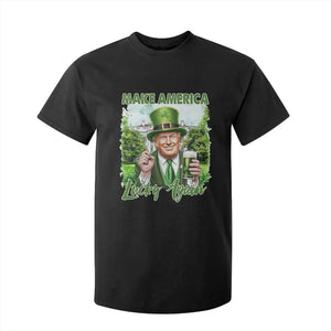 Funny Trump St. Patrick's Day T Shirt For Kid Make America Lucky Again TS09 Black Print Your Wear