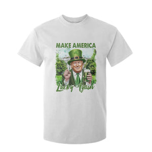 Funny Trump St. Patrick's Day T Shirt For Kid Make America Lucky Again TS09 White Print Your Wear