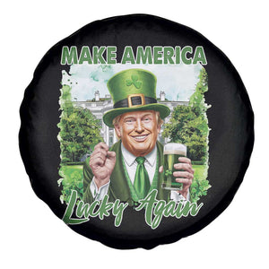 Funny Trump St. Patrick's Day Spare Tire Cover Make America Lucky Again TS09 Print Your Wear