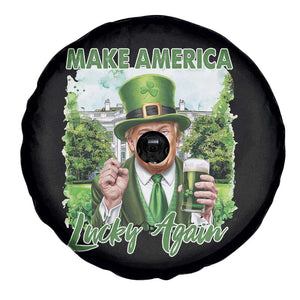 Funny Trump St. Patrick's Day Spare Tire Cover Make America Lucky Again TS09 Print Your Wear