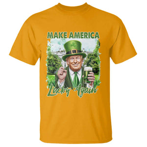 Funny Trump St. Patrick's Day T Shirt Make America Lucky Again TS09 Gold Print Your Wear
