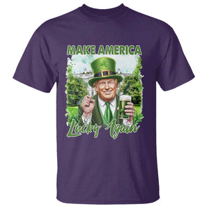 Funny Trump St. Patrick's Day T Shirt Make America Lucky Again TS09 Purple Print Your Wear
