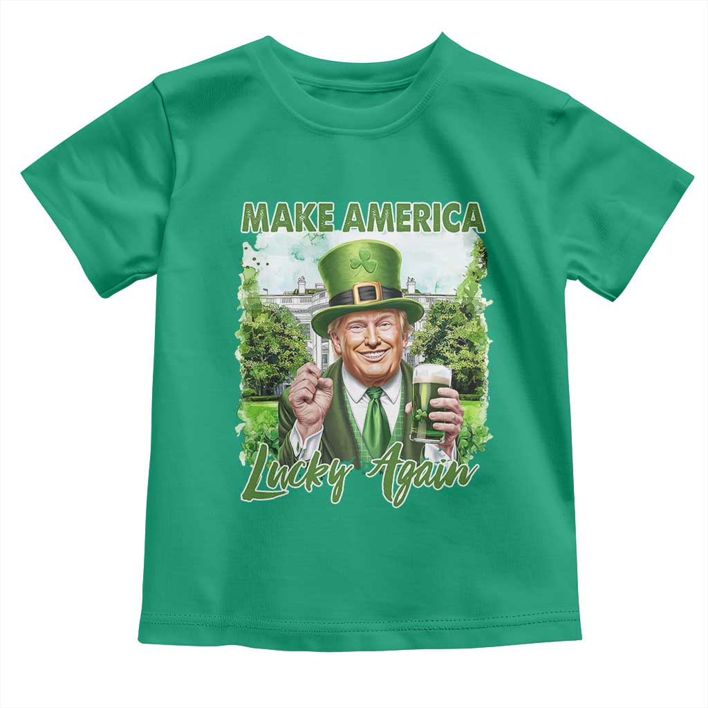 Funny Trump St. Patrick's Day Toddler T Shirt Make America Lucky Again TS09 Irish Green Print Your Wear