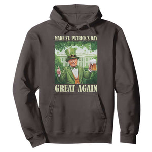 Funny Trump Make St. Patrick's Great Again Hoodie Shamrock Daddy's Home TS09 Dark Chocolate Print Your Wear