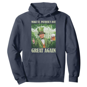 Funny Trump Make St. Patrick's Great Again Hoodie Shamrock Daddy's Home TS09 Navy Print Your Wear