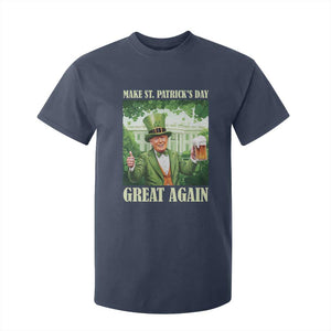 Funny Trump Make St. Patrick's Great Again T Shirt For Kid Shamrock Daddy's Home TS09 Navy Print Your Wear