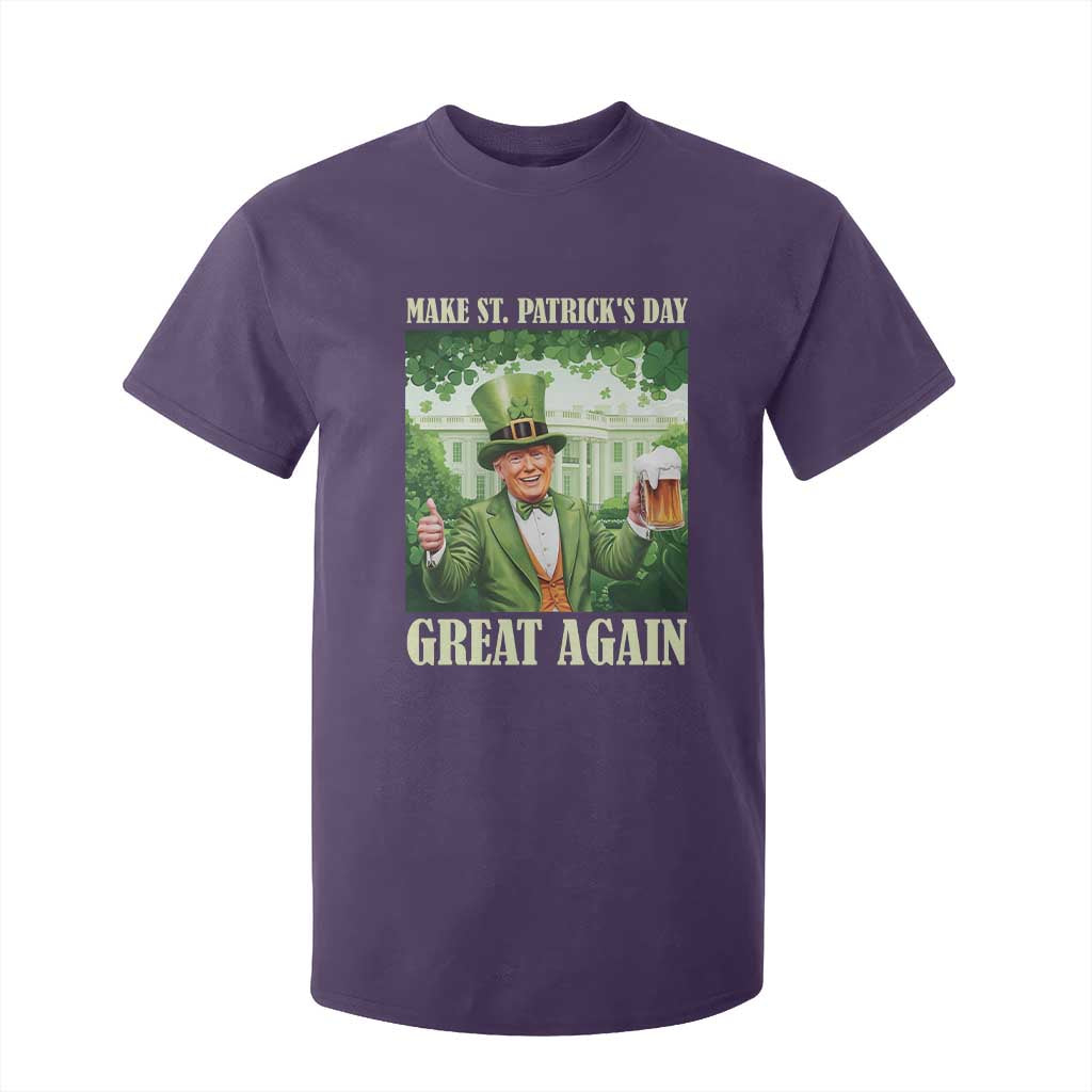 Funny Trump Make St. Patrick's Great Again T Shirt For Kid Shamrock Daddy's Home TS09 Purple Print Your Wear