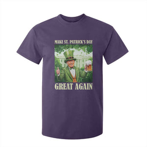 Funny Trump Make St. Patrick's Great Again T Shirt For Kid Shamrock Daddy's Home TS09 Purple Print Your Wear