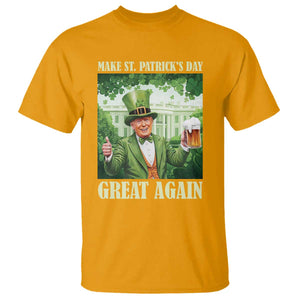 Funny Trump Make St. Patrick's Great Again T Shirt Shamrock Daddy's Home TS09 Gold Print Your Wear