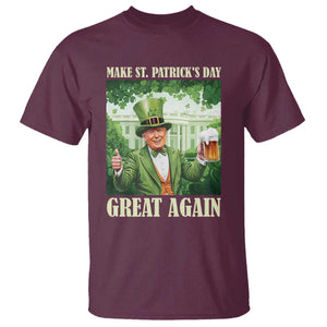 Funny Trump Make St. Patrick's Great Again T Shirt Shamrock Daddy's Home TS09 Maroon Print Your Wear
