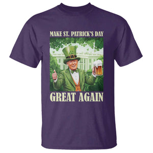 Funny Trump Make St. Patrick's Great Again T Shirt Shamrock Daddy's Home TS09 Purple Print Your Wear