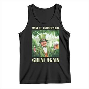 Funny Trump Make St. Patrick's Great Again Tank Top Shamrock Daddy's Home TS09 Black Print Your Wear