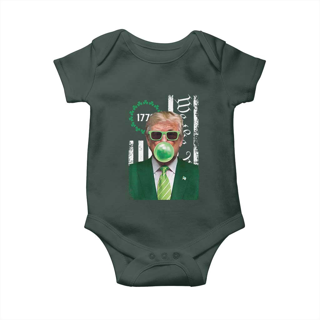 Funny Trump St. Patrick's Day Baby Onesie Trump Green Bubble Gum Anerica Flag TS09 Print Your Wear
