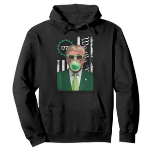 Funny Trump St. Patrick's Day Hoodie Trump Green Bubble Gum Anerica Flag TS09 Black Print Your Wear