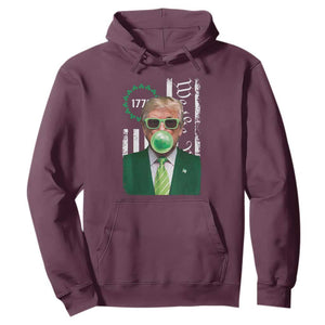 Funny Trump St. Patrick's Day Hoodie Trump Green Bubble Gum Anerica Flag TS09 Maroon Print Your Wear
