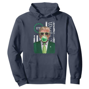 Funny Trump St. Patrick's Day Hoodie Trump Green Bubble Gum Anerica Flag TS09 Navy Print Your Wear