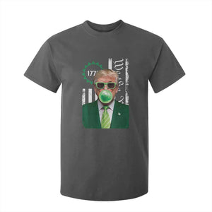 Funny Trump St. Patrick's Day T Shirt For Kid Trump Green Bubble Gum Anerica Flag TS09 Dark Heather Print Your Wear
