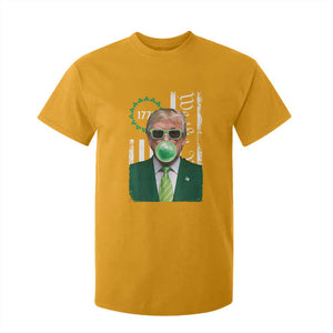 Funny Trump St. Patrick's Day T Shirt For Kid Trump Green Bubble Gum Anerica Flag TS09 Gold Print Your Wear