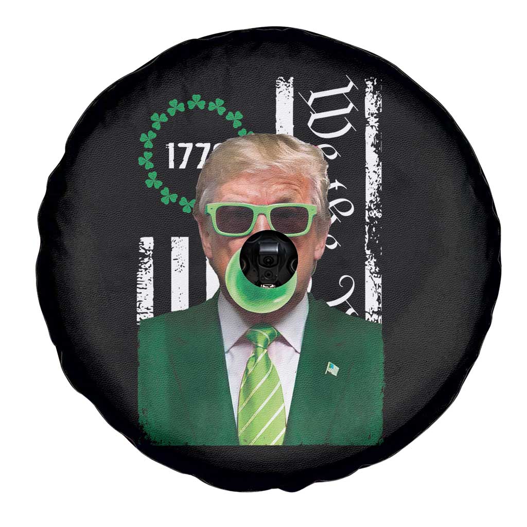 Funny Trump St. Patrick's Day Spare Tire Cover Trump Green Bubble Gum Anerica Flag TS09 Print Your Wear