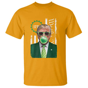 Funny Trump St. Patrick's Day T Shirt Trump Green Bubble Gum Anerica Flag TS09 Gold Print Your Wear