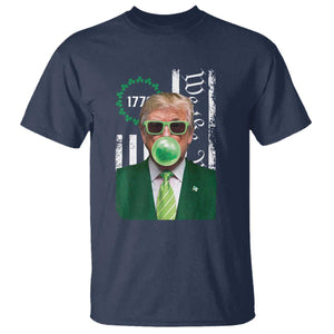 Funny Trump St. Patrick's Day T Shirt Trump Green Bubble Gum Anerica Flag TS09 Navy Print Your Wear