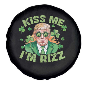 Funny Trump St. Patrick's Day Spare Tire Cover Kiss Me I'm Rizz TS09 Print Your Wear