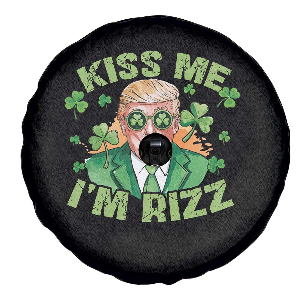 Funny Trump St. Patrick's Day Spare Tire Cover Kiss Me I'm Rizz TS09 Print Your Wear