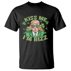 Funny Trump St. Patrick's Day T Shirt Kiss Me I'm Rizz TS09 Black Print Your Wear