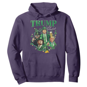 Funny Trump St. Patrick's Day Hoodie Shamrock Lucky President Trump TS09 Purple Print Your Wear