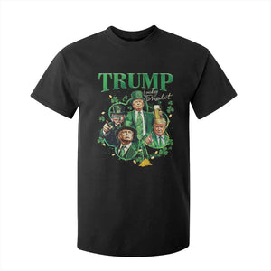 Funny Trump St. Patrick's Day T Shirt For Kid Shamrock Lucky President Trump TS09 Black Print Your Wear