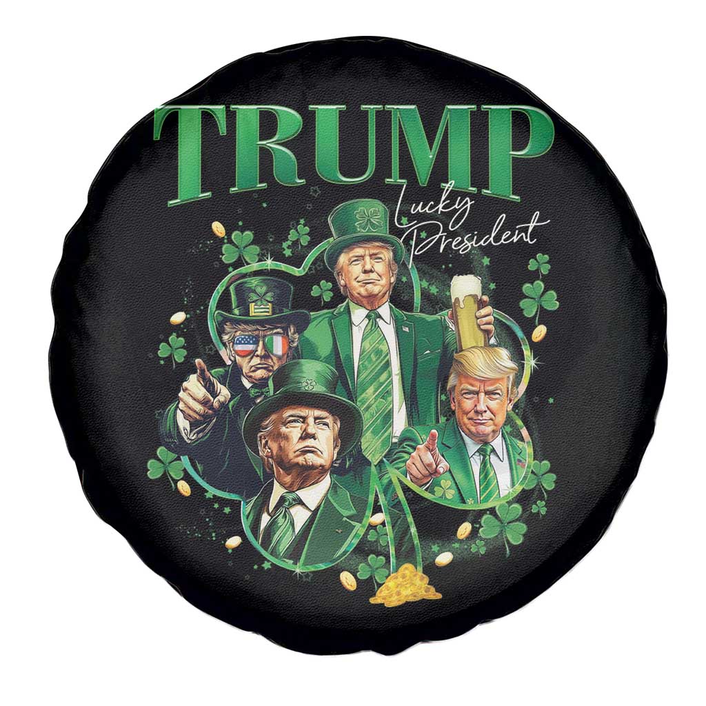 Funny Trump St. Patrick's Day Spare Tire Cover Shamrock Lucky President Trump TS09 Print Your Wear
