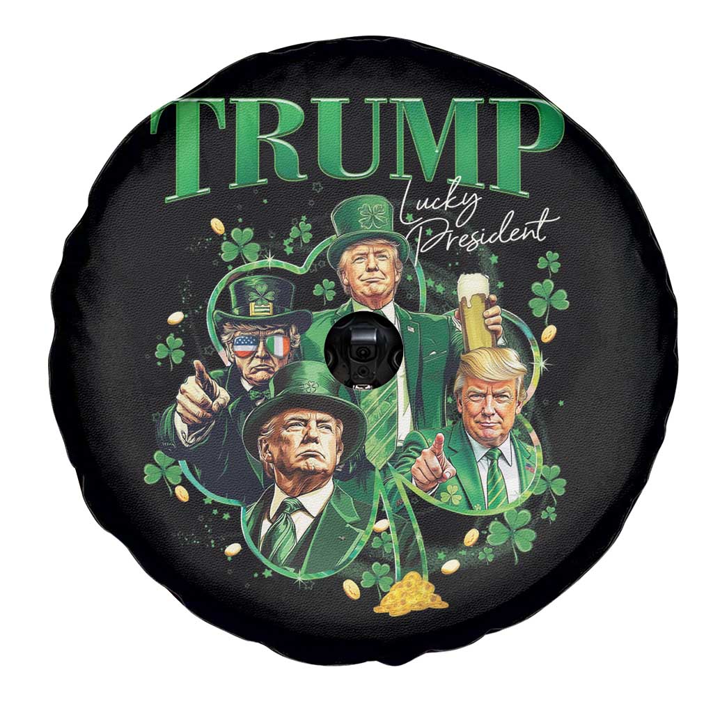 Funny Trump St. Patrick's Day Spare Tire Cover Shamrock Lucky President Trump TS09 Print Your Wear