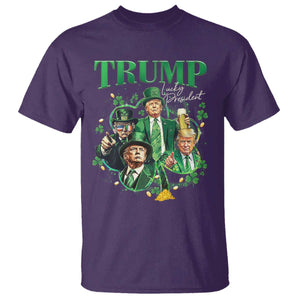 Funny Trump St. Patrick's Day T Shirt Shamrock Lucky President Trump TS09 Purple Print Your Wear