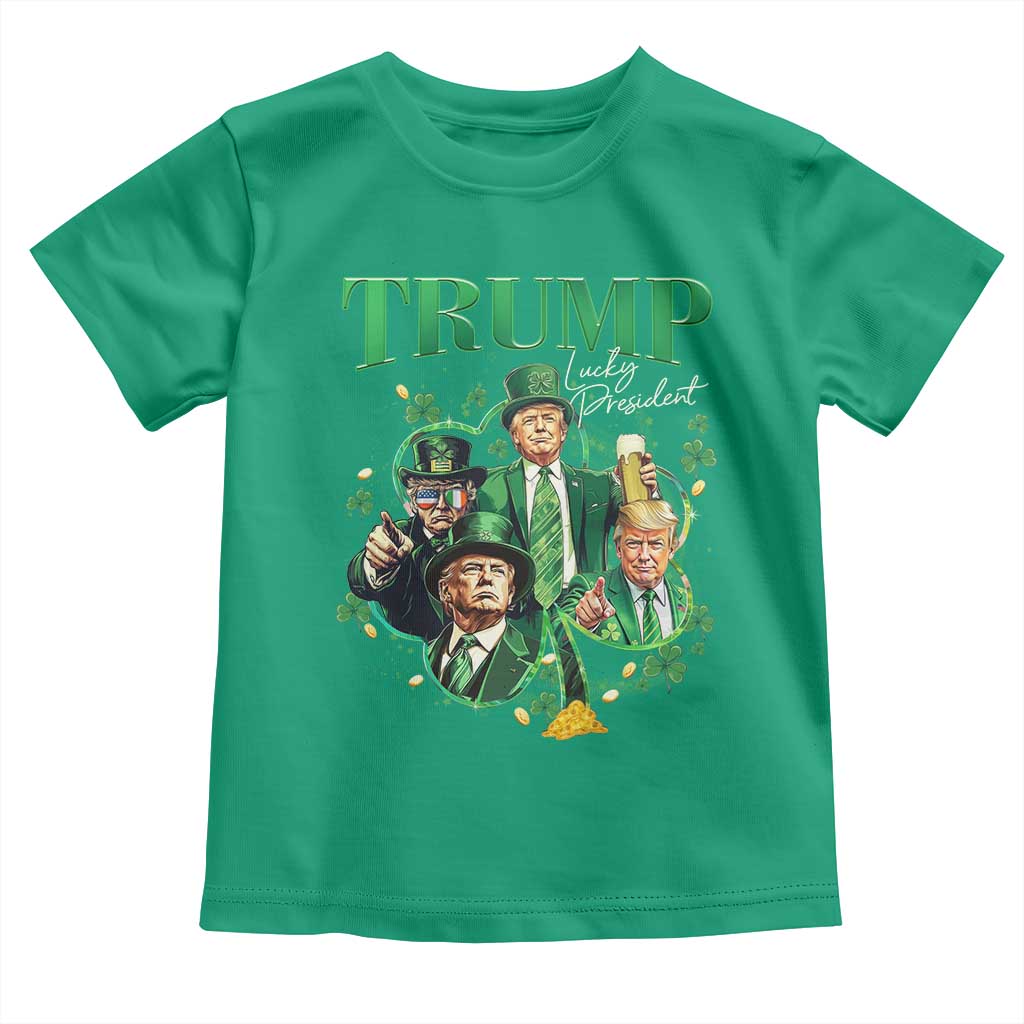 Funny Trump St. Patrick's Day Toddler T Shirt Shamrock Lucky President Trump TS09 Irish Green Print Your Wear