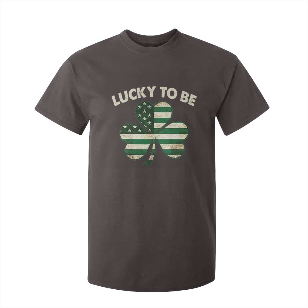 St. Patrick's Day Patriotic America Pride T Shirt For Kid Lucky To Be American TS09 Dark Chocolate Print Your Wear
