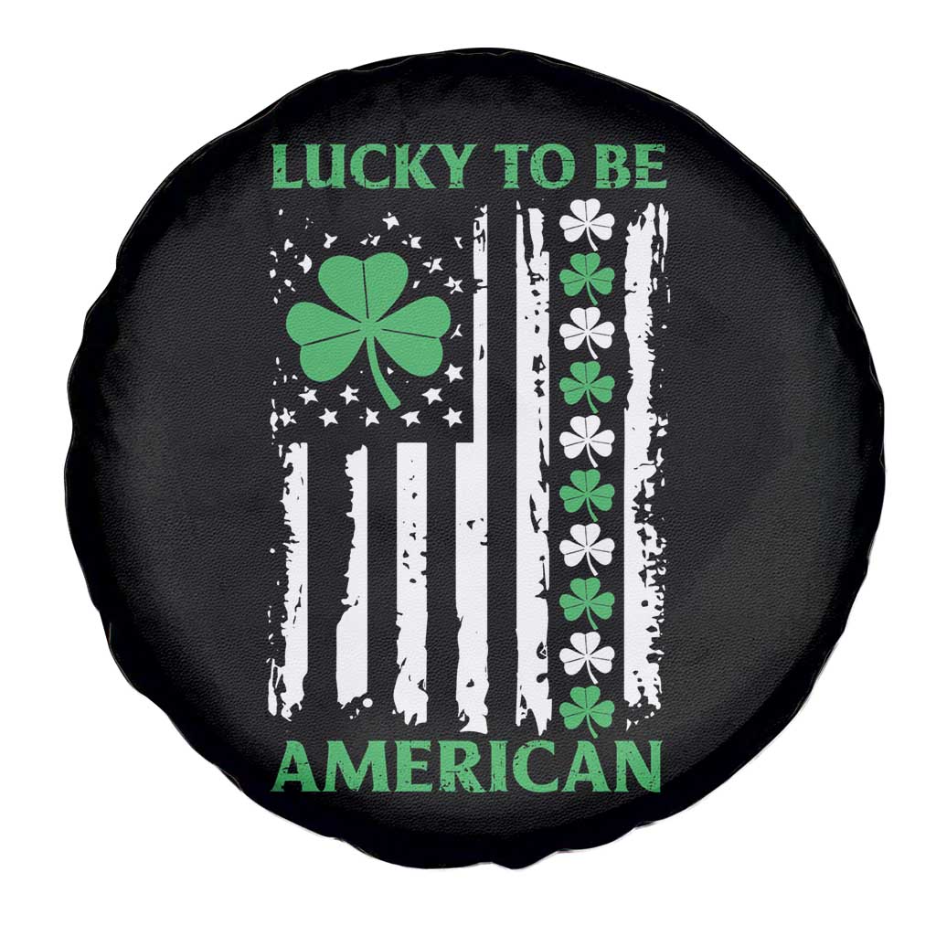 St. Patrick's Day Patriotic America Pride Spare Tire Cover Lucky To Be American Shamrock Flag TS09 Print Your Wear