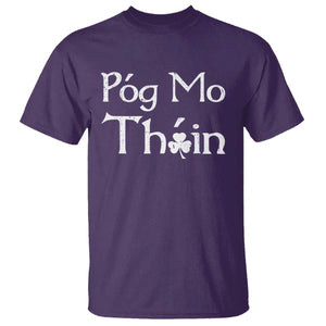 Funny St. Patrick's Day T Shirt Pog Mo Thoin Gaelic Saying Kiss My Ass TS09 Purple Print Your Wear