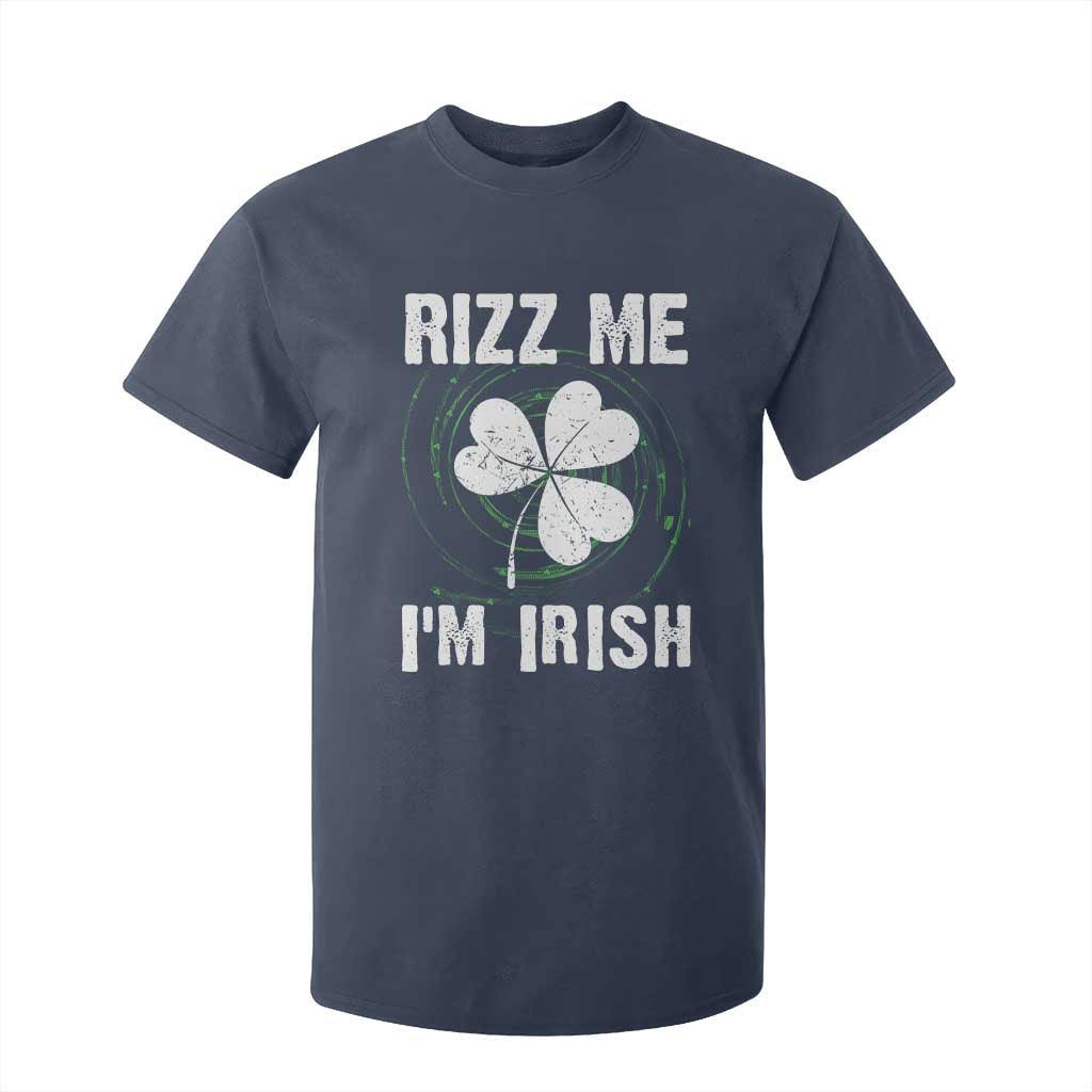 Funny St. Patrick's Day T Shirt For Kid Rizz Me I'm Irish TS09 Navy Print Your Wear