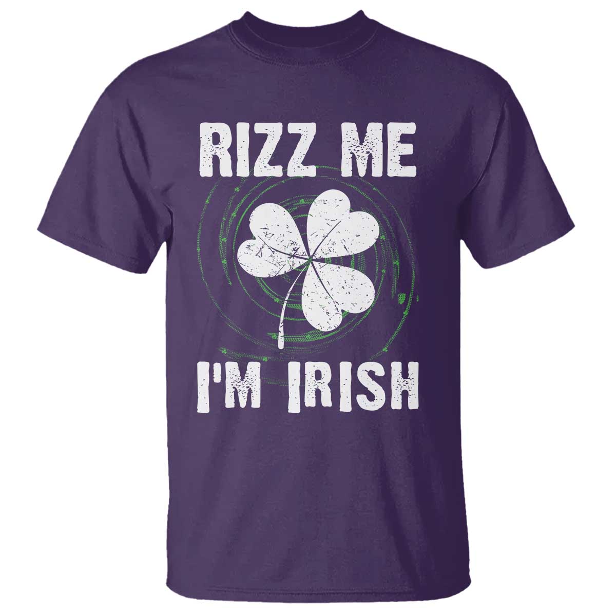 Funny St. Patrick's Day T Shirt Rizz Me I'm Irish TS09 Purple Print Your Wear