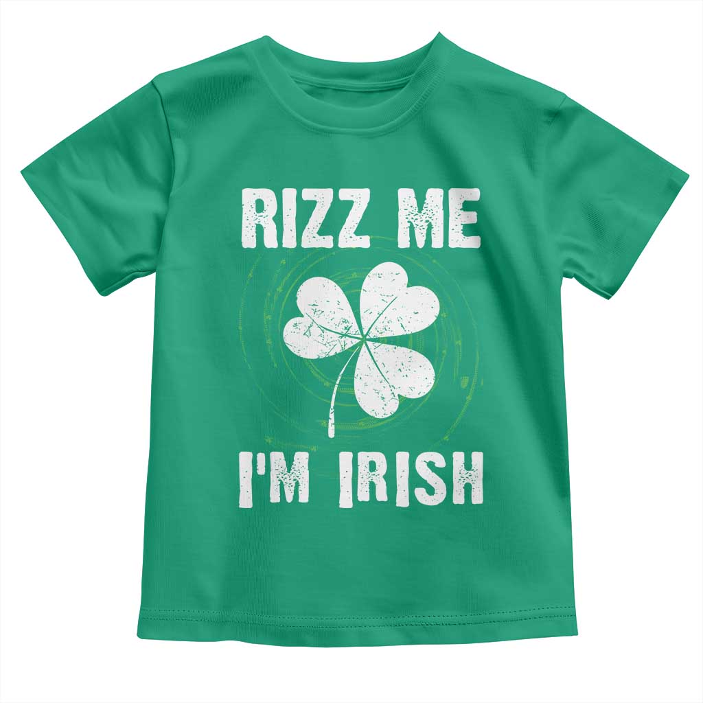 Funny St. Patrick's Day Toddler T Shirt Rizz Me I'm Irish TS09 Irish Green Print Your Wear