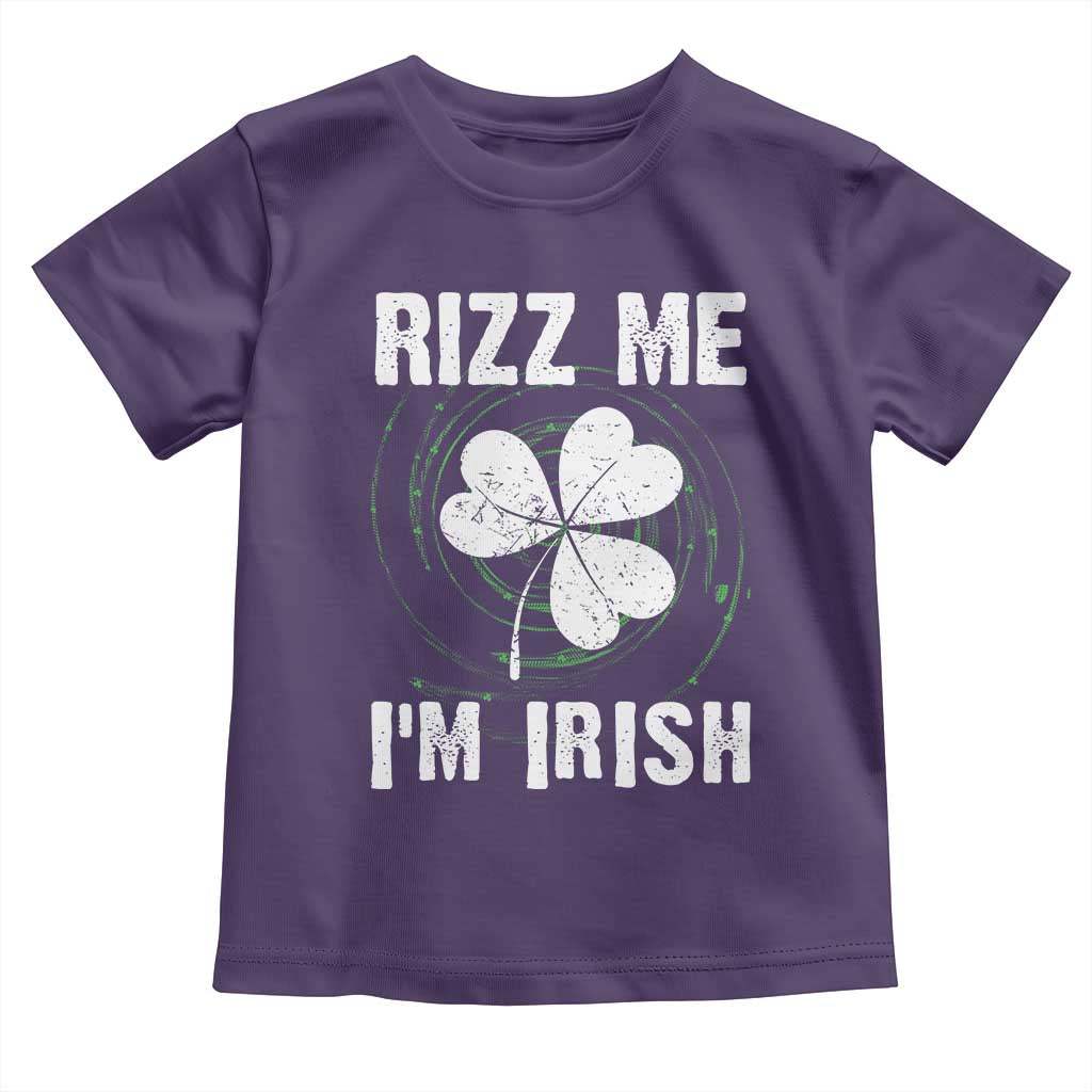 Funny St. Patrick's Day Toddler T Shirt Rizz Me I'm Irish TS09 Purple Print Your Wear