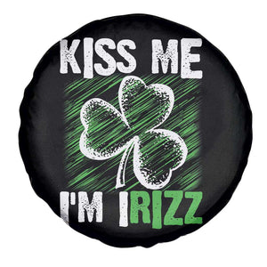 Funny St. Patrick's Day Spare Tire Cover Kiss Me I'm iRizz Shamrock TS09 Print Your Wear
