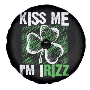 Funny St. Patrick's Day Spare Tire Cover Kiss Me I'm iRizz Shamrock TS09 Print Your Wear